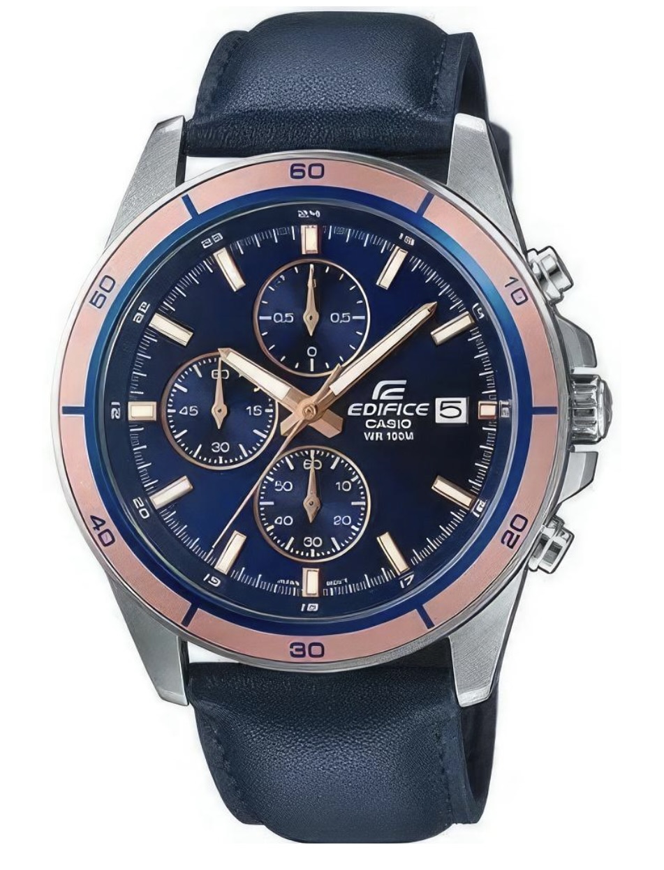 カシオ 腕時計 メンズ EDIFICE ピンクゴールド ネイビー EFR-526L-2A CASIO 並行輸入品|ラプラージュ 店