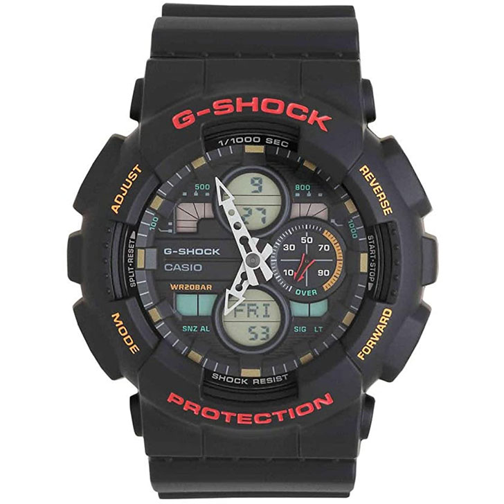 ウオッチ メンズ 黒いこと 分かりやすい カシオ アナデジ 20空圧雨合羽 暦 世界ひと休み CASIO GA-140-1A4 並行輸入品