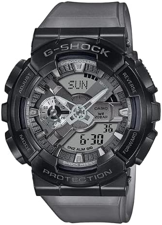 カシオ ウオッチ GM-110MF-1A しろがね色 黒いこと ミッドナイトフォグシリーズ、テクスチャーシェイプ G-SHOCK CASIO 並行輸入品