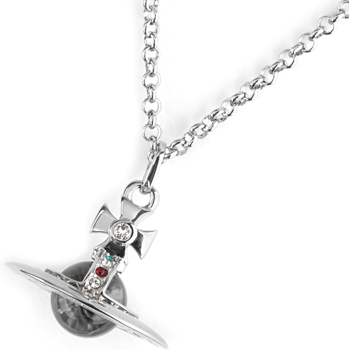 Vivienne Westwood　ネックレス　63020097-02P019　NEW TINY ORB タイニーオーブ ペンダント シルバー　マルチクリスタル　レディース ラインストーン　　並行輸入品　プレゼント 記念日 誕生日 アニバーサリー