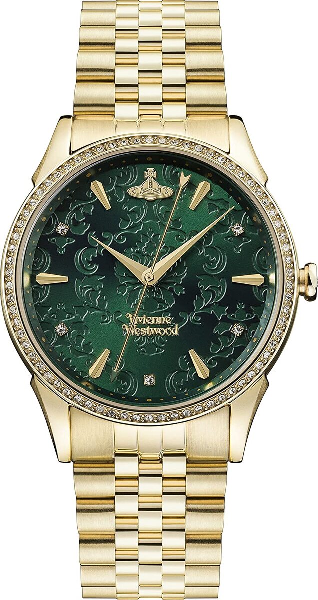 Vivienne Westwood ウオッチ  VV208GDGD ヴィヴィアンウエストウッド ウォレス レディース 37粍  黄色ゴールド 緑であること  女子らしい ファッションウォッチ 商行為一こま デイリー 差し上げ物 並行輸入品