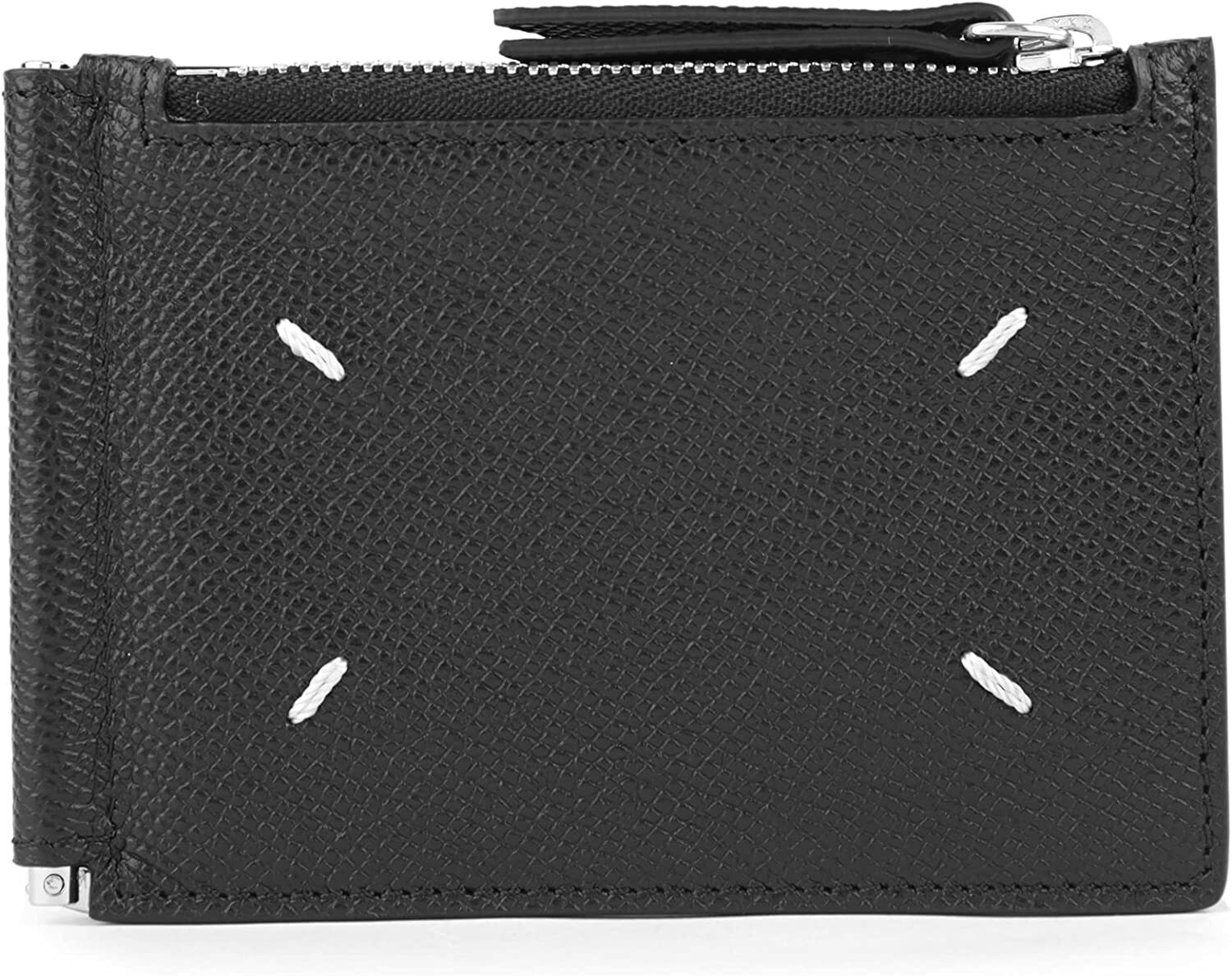 Maison Margiela　マネークリップ　SA1UI0018-P4745-T8013　メゾンマルジェラ　折財布　4ステッチ ゴート レザー ミニ ウォレット　ブラック　小銭入れ　レディース メンズ　並行輸入品　　通勤　通学｜ラプラージュ　店