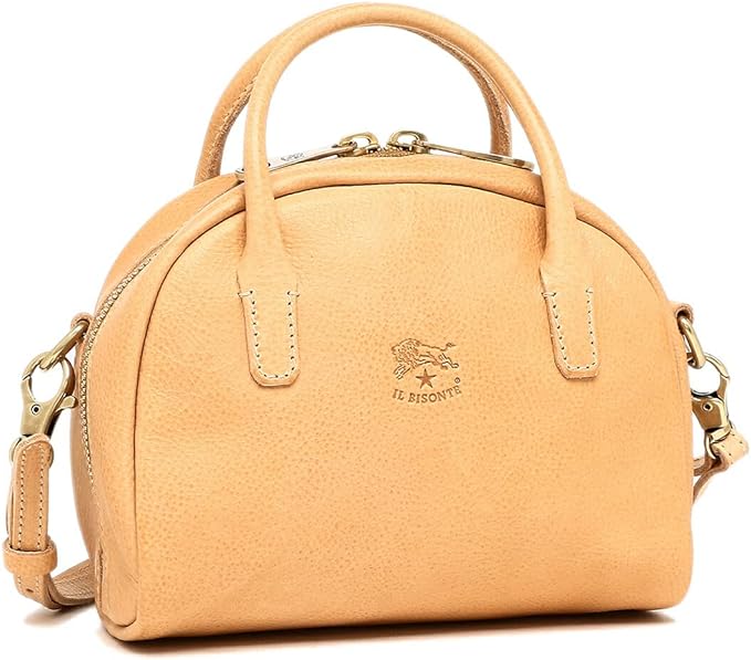 イルビゾンテ ハンドバッグ メンズ レディース QUERCIA HANDBAG MINI ナチュラル BHA019-PV0001-NA135B IL BISONTE 並行輸入品｜ラプラージュ　店