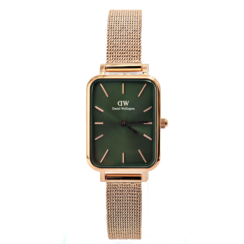 ダニエルウェリントン 腕時計 Quadro Pressed Melrose Emerald DW00100445 グリーン ローズゴールド レディース Daniel Wellington 並行輸入品｜ラプラージュ　店