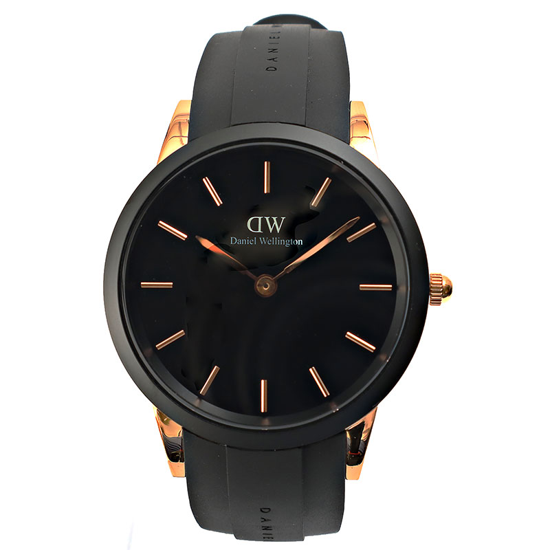 ダニエルウェリントン ウオッチ Iconic Motion DW00100611 黒いこと サクラ色ゴールド メンズ Daniel Wellington 並行輸入品