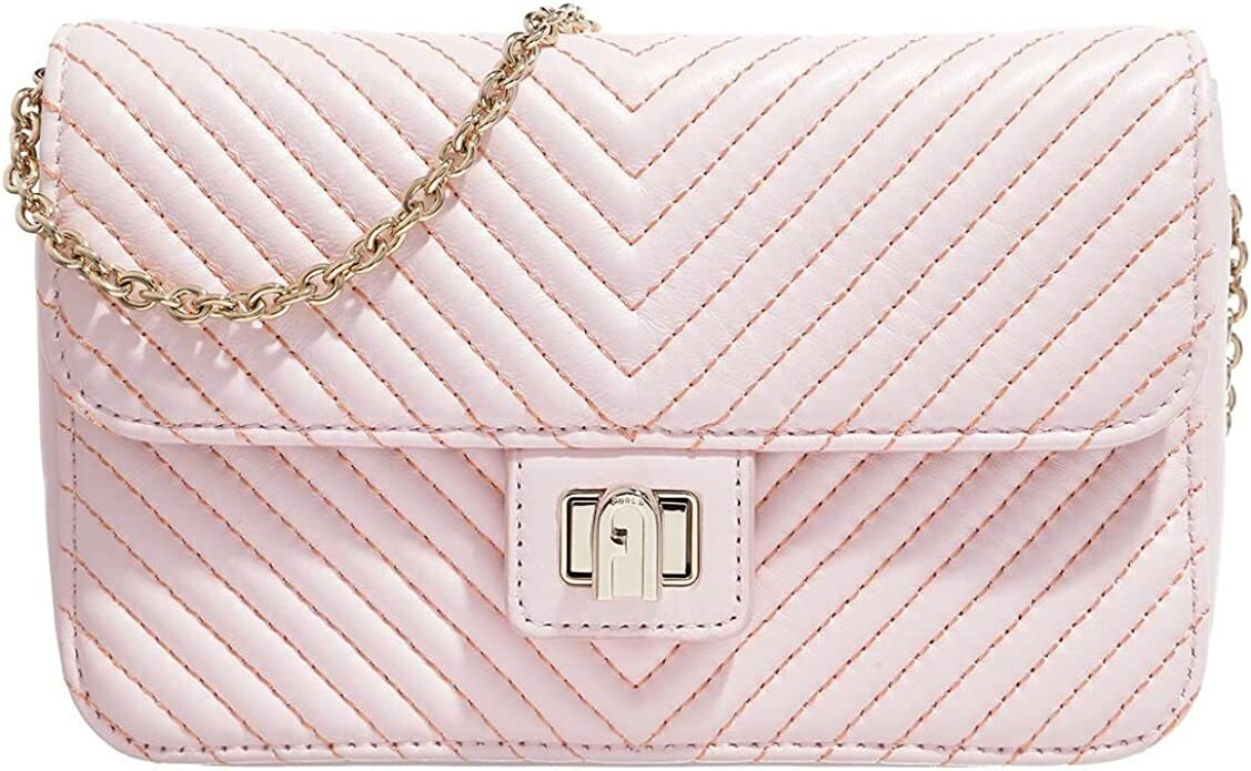 FURLA ショルダーバッグ WB00631-A.0149-1283S フルラ ポップ スター ミニ クロスボディ バッグ ナッパ レザー オパール、ベビーピンク キルティング ゴールドチェーン 斜めがけ 並行輸入品 通勤 通学|ラプラージュ 店