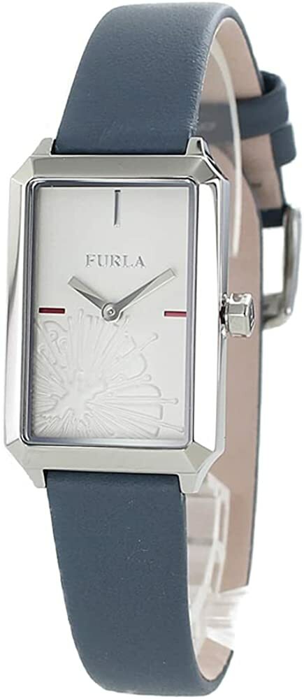 FURLA 腕時計 R4251104507 フルラ DIANA ダイアナ BLUE 長方形 クォーツ ホワイト シルバーケース ブルー レザーレディース 並行輸入品 プレゼント 記念日