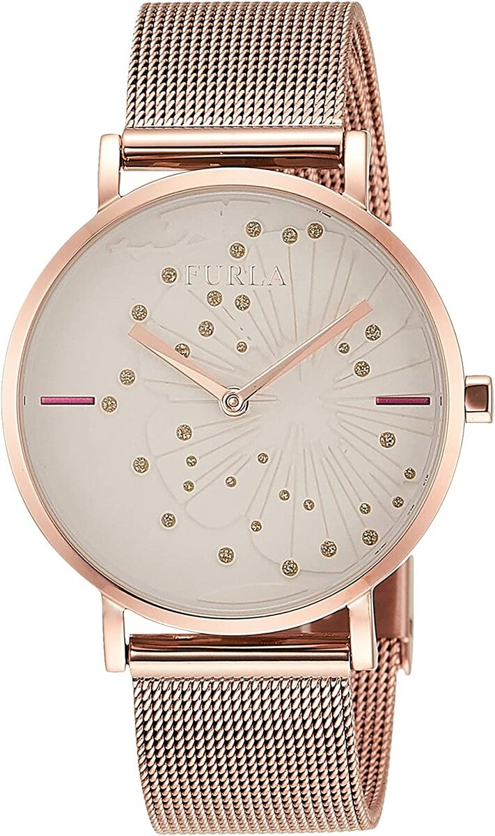 FURLA 　腕時計　R4253108501　 フルラ　 GIADA ピンクゴールド メッシュブレスレット　33ｍｍ クォーツ ゴールドケース　ゴールドベルト レディース 並行輸入品　プレゼント　記念日　クォーツ