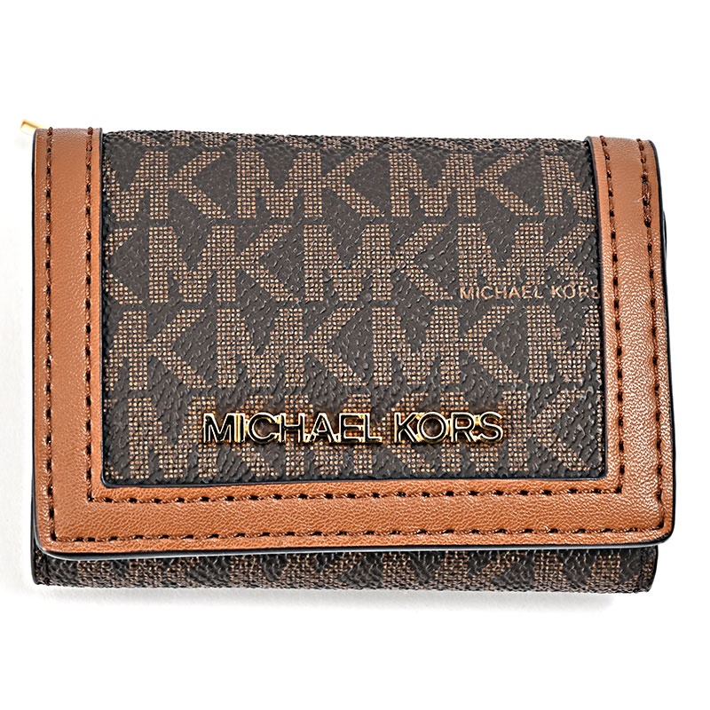 マイケルコース 財布 三つ折り財布 D35F3GTVD0B-BR ブラウン シグネチャー柄 レディース MICHAEL KORS｜ラプラージュ　店