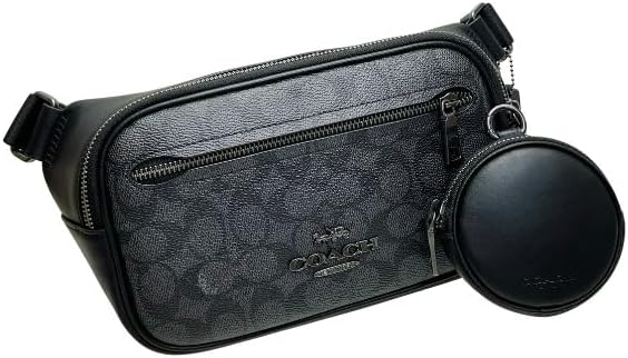 コーチ職 上半身御徒面子 メンズ レディース ELIAS BELT BAG 暗灰色×黒いこと CZ400-QBMI5 COACH
