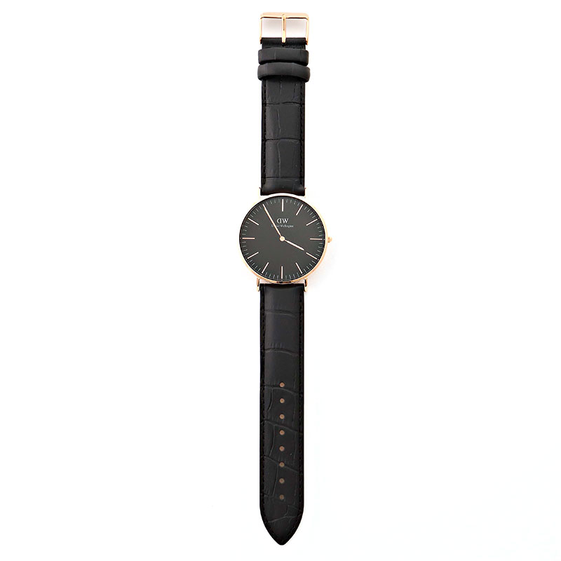 Daniel Wellington 腕時計　DW00100129　ダニエルウェリントン CLASSIC READING　40ｍｍ　メンズ レディース 並行輸入品　 北欧　ブラックベルト　ローズゴールドケース　アナログ　スポーティ ビジネス　ユニセックス　記念日　プレゼント