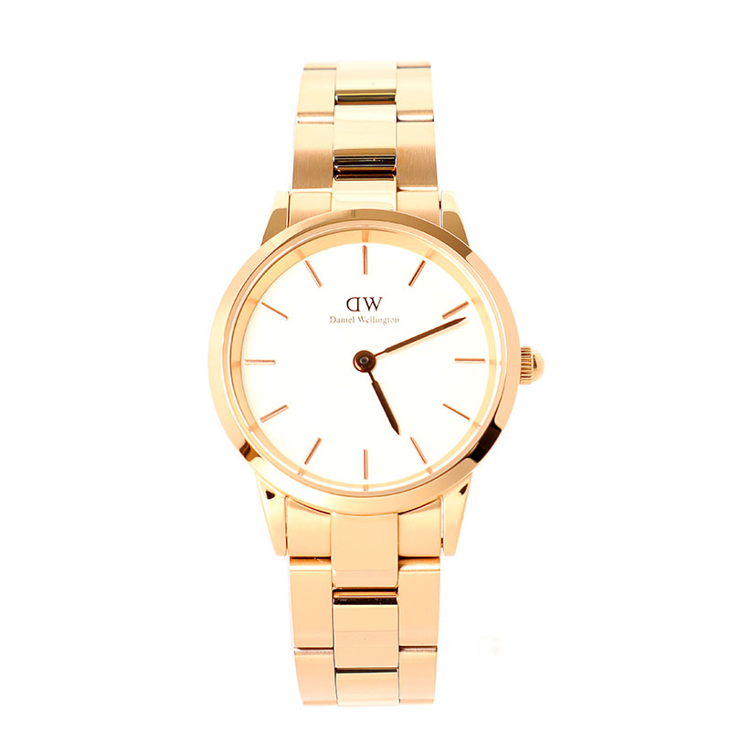 Daniel Wellington  ウオッチ DW00100213 ダニエルウェリントン メンズ レディース  並行輸入品  北欧 Iconic Link 28粍 白いこと人間の顔  ローズゴールドベルト アナログ スポーティ 商行為 ユニ一発やる 祝する日 差し上げ物