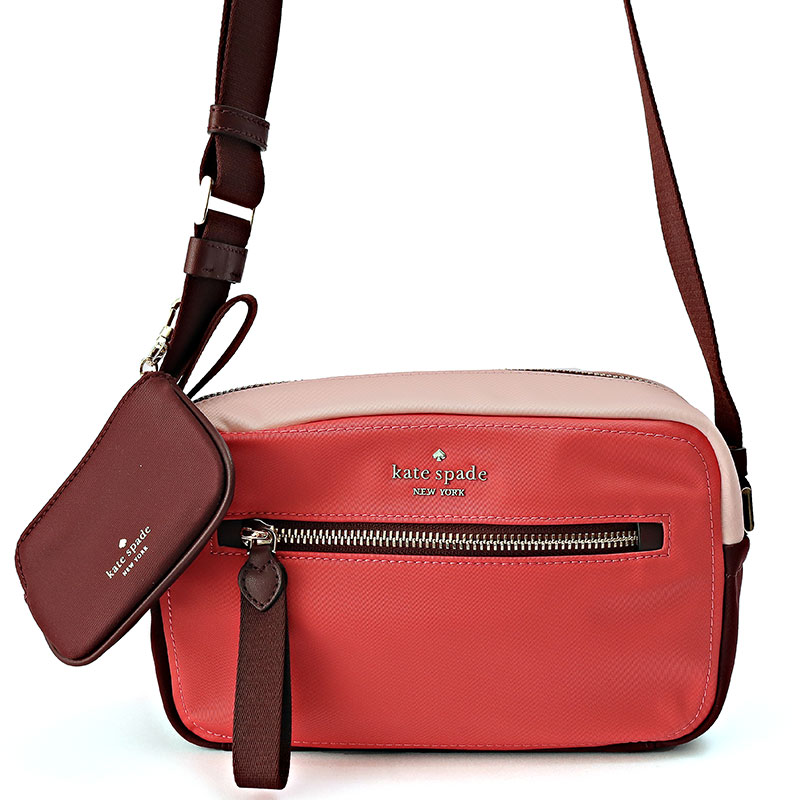 Kate Spade　ショルダーバッグ　K4621-650　ケイトスペード　CAMERA/BAG　ピンクマルチ　ナイロン カメラバッグ ミニポーチ付き　斜めがけ　　プレゼント　通勤　通学　並行輸入品
