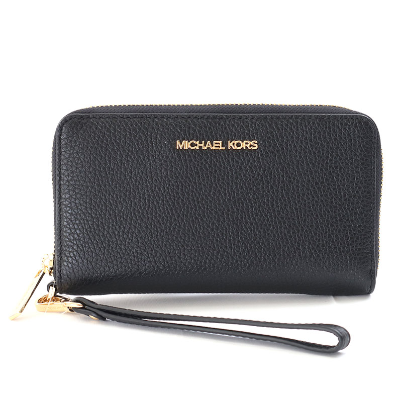 マイケル教科課程 長紙入れ レディース JET SET TRAVEL LG FLAT MF PHN CASE 黒いこと 35S9GTVE7L-BLACK MICHAEL KORS 並行輸入品