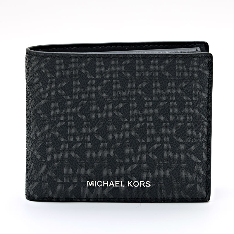 マイケル教科課程 二つ折り紙入れ メンズ レディース 黒いこと 36U9LCRF3B-BK MICHAEL KORS 並行輸入品