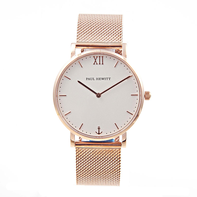 PAUL HEWITT 腕時計　PH-SA-R-ST-W-4M　ポールヒューイット　SAILOR LINE　39ｍｍ　レディース ローズゴールド メッシュベルト 海外モデル 誕生日 女性 ギフト プレゼント　並行輸入品