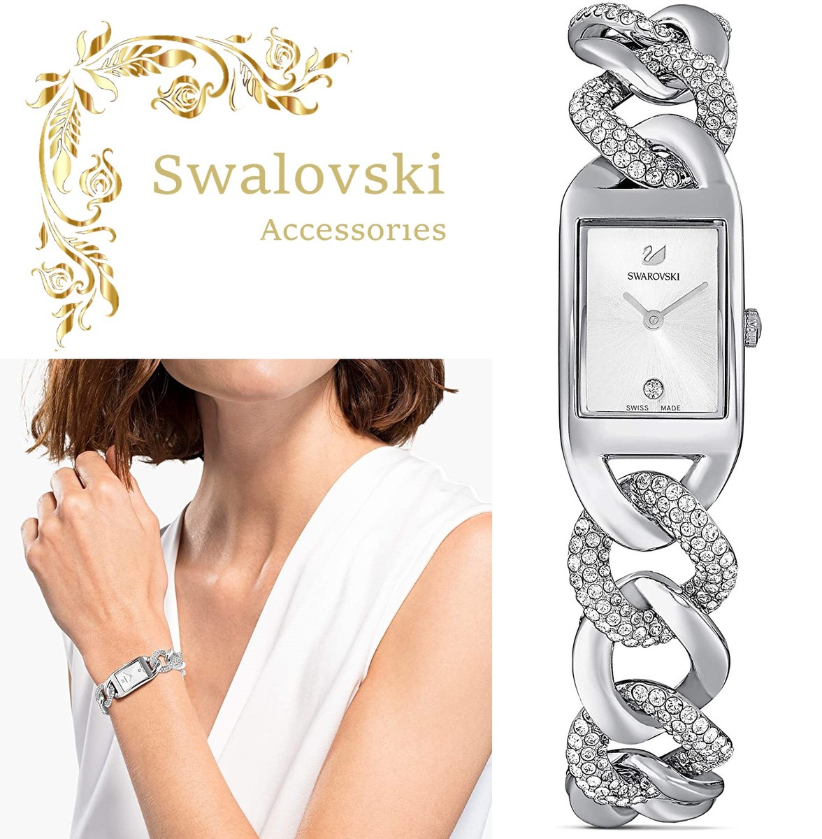 100％の保証 スワロフスキー SWAROVSKI 腕時計 ウォッチ Cocktail - 腕時計(アナログ)