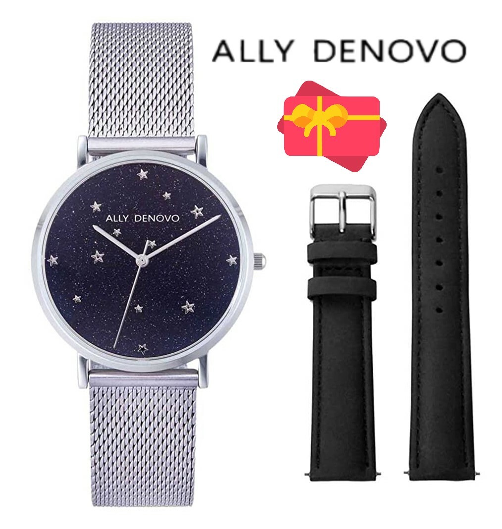 【ALLY DENOVO】　腕時計　AF5017-1　アリーデノヴ　STARRY NIGHT BOX 36mm　ホワイトマーブル　Rose Gold White / Grey　　メンズ　レディース　ウォッチ・プレゼント 並行輸入品　プレゼント　記念日