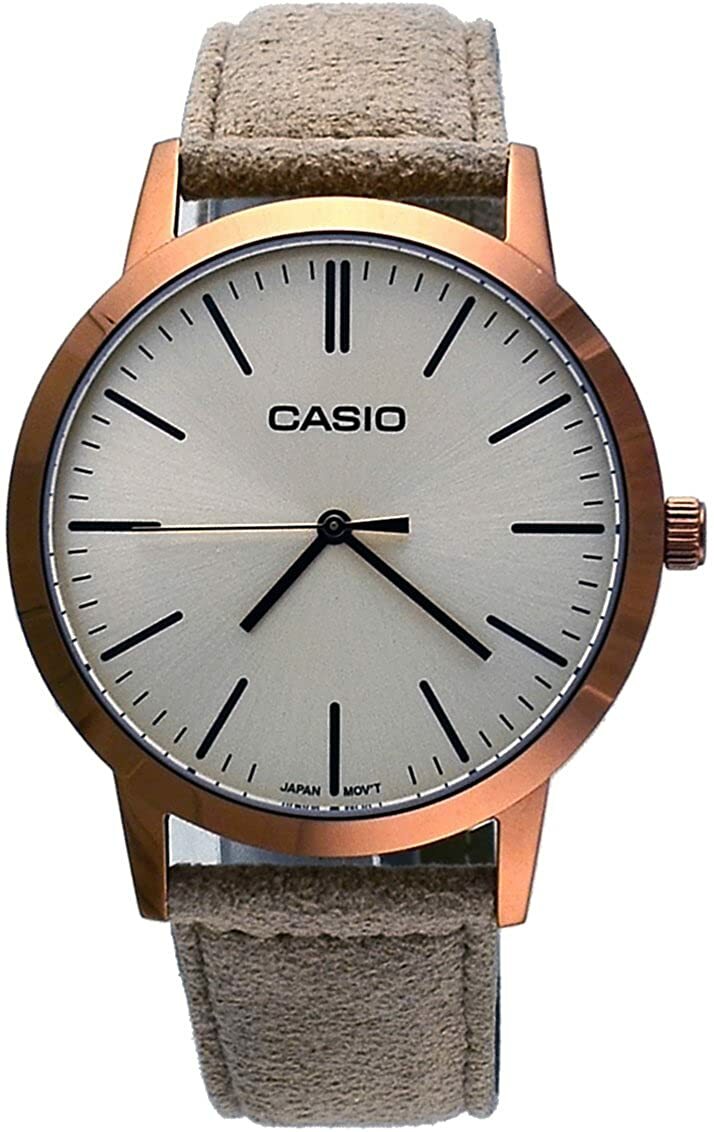 CASIO 腕時計　LTP-E118RL-9A クオーツ　並行輸入品　クオーツ 　カジュアル ベージュ 本革バンド レディース　スポーティ　ビジネス　防水　記念日　プレゼント