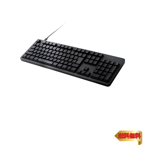 【マラソン最大46倍】エレコム メカニカルキーボード Leggero 有線 フルサイズ Nキーロールオーバー対応 5000万回高耐久スイッチ採用 茶軸 ブラック TK