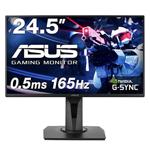 【マラソン最大限度46倍】ASUS ゲーミングモニター VG258QR-J 24.5in/盛りだくさん固定ディスク/0.5ms/165サイクル/G-SYNC Compatible/Free