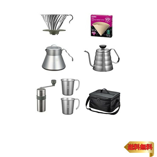 HARIO(ハリオ) V60アウトドアコーヒーフルセット 黒いこと 珈琲 仕掛ける買い取り 差し上げ物 差し上げ物 差し上げ物 O-VOCF