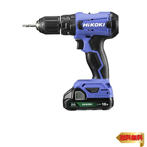 HiKOKI(ハイコーキ) 18V コードレス 振動ドライバドリル チャック 2.0~13mm 20段クラッチ 2.0Ah 蓄電池&times;2個 充電器｜ラサンタ