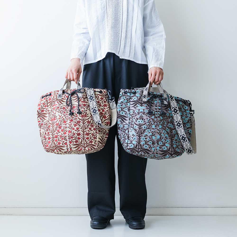 Bindu ボタニカルフラワージャカードモチーラバッグ|LASQstore 店