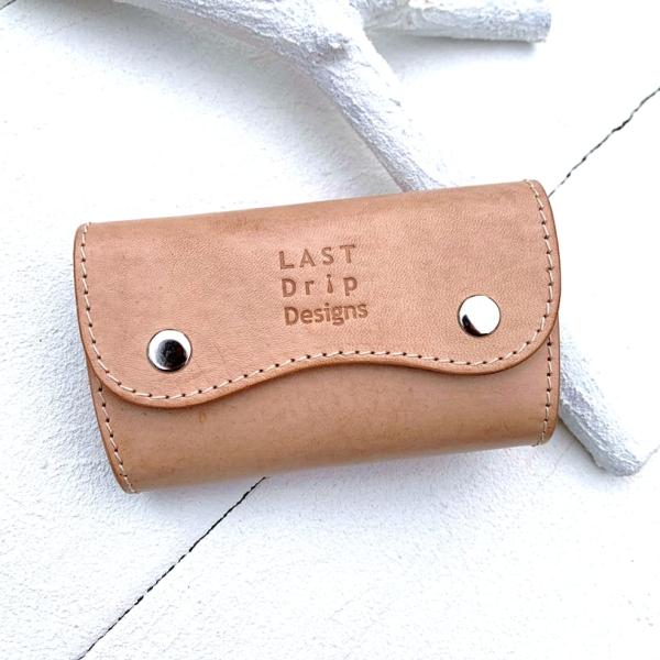本革 ラウンドミドルウォレット 財布 コンパクト財布 小銭入れつき メンズ レディース ブランド 革 ヌメ革 レザー 牛革 nfl hnd 店 送料無料 受注生産 2~4週｜LAST Drip Designs店
