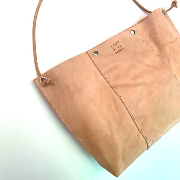 本革 パネルラインポシェット M ショルダーバッグ サコッシュ メンズ レディース ブランド 革 ヌメ革 レザー 牛革 nfl hnd 店 送料無料 受注生産 2~4週