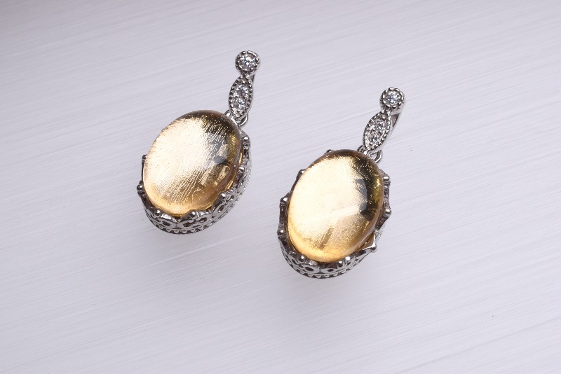 ゴールド ギベオン　12x16mm　オーバル 天然石 パワーストーン ペンダントトップ アクセサリー _PR11 高品質アイテム｜天然石　パワーストーン　ラトリエ