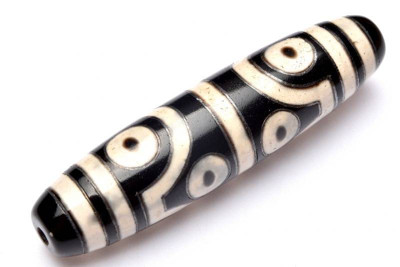 銀線天珠 八眼天珠　58x14mm　天珠(貫通穴) 天然石 パワーストーン ルース 1個売り アクセサリー _PRG1188 6,217円