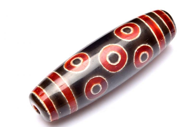 朱砂八眼天珠　50x15mm　天珠(貫通穴) 天然石 パワーストーン ルース 1個売り アクセサリー _PRG1206 6,544円
