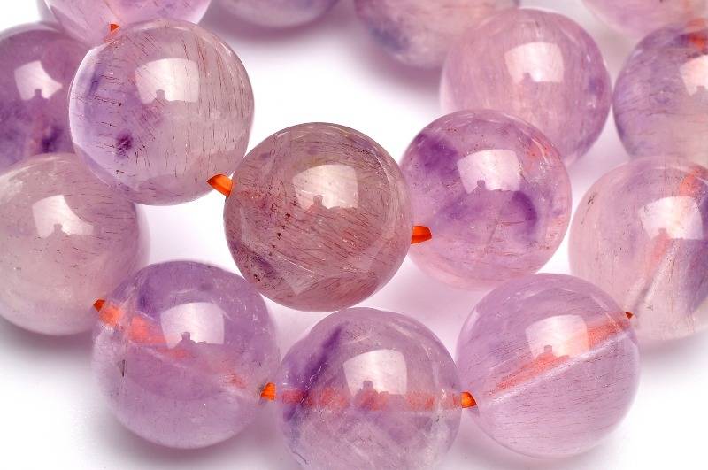 【20％OFF!】【１点物】高品質◇華やか ピンクスーパーセブンアメジスト　10.5mm ブレスレット アクセサリー _L3592 高品質アイテム