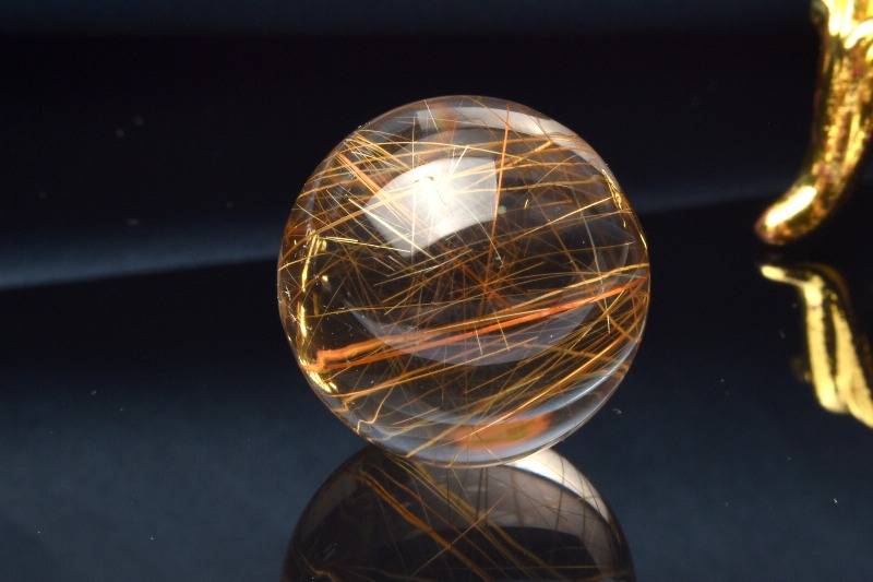 楽天市場】【一点物】【希少】ガーデンルチルクォーツ 丸玉 スフィア