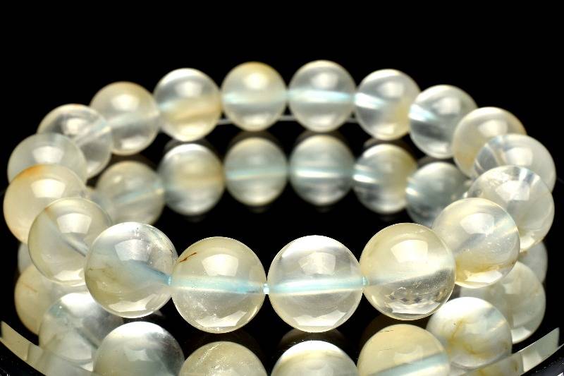 【20％OFF!】【１点物】ふんわり内包 ブルーアンフィボールインクォーツ　11mm ブレスレット アクセサリー _M6602