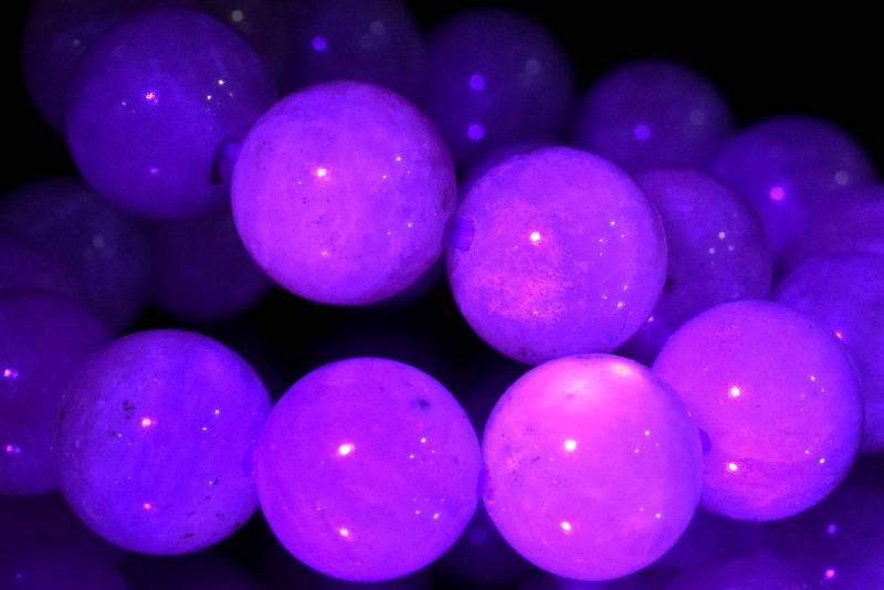 【１点物】AA+☆希少カラー ラベンダーハックマナイト　8mm ブレスレット アクセサリー _M7941