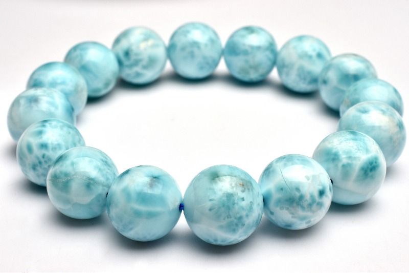 楽天市場】【1点物】AA☆美しい波模様 ラリマー 9.5mm ブレスレット