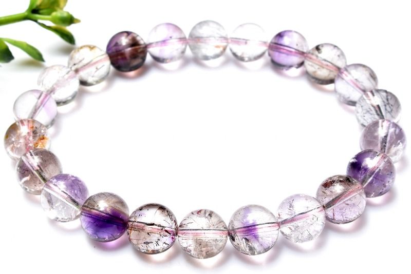 【20％OFF!】【１点物】上質◇マルチカラー スーパーセブン　8.5mm ブレスレット アクセサリー _MA7957 8,856円