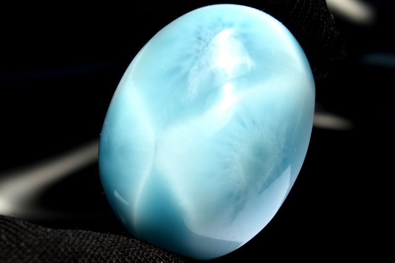 【１点物】AAA☆亀甲模様 ラリマー　22x18mm　オーバル ルース ハンドメイド _PC5834
