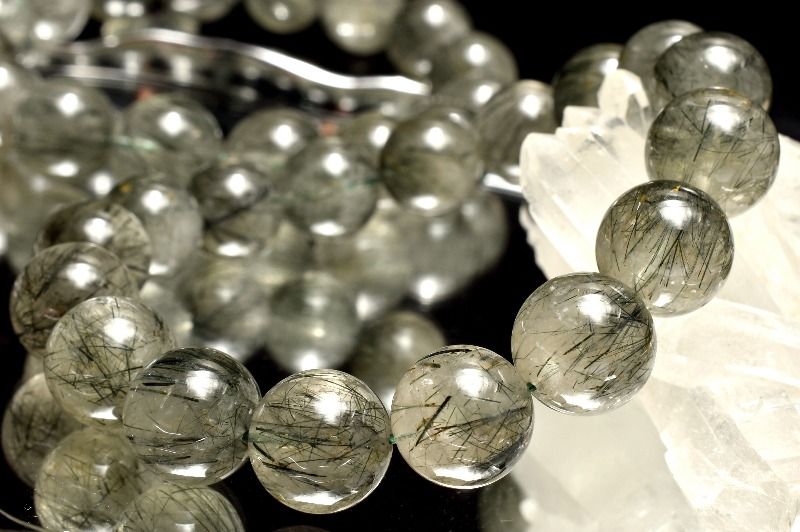 楽天市場】鑑別書付き！サゲニティッククォーツ ブレスレット 約11mm玉