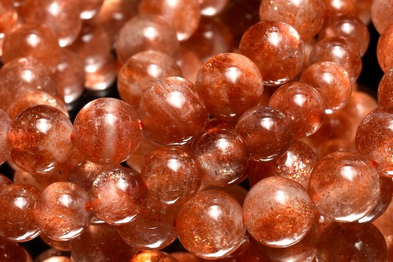 楽天市場】【激安宣言】【約10mm珠 一連 フェルドスパーサンストーン