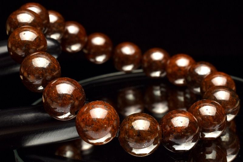 【１点物】サハラ砂漠産 コンドライト隕石(天然石質隕石メテオライト)　11.5mm ブレスレット アクセサリー _MC3172