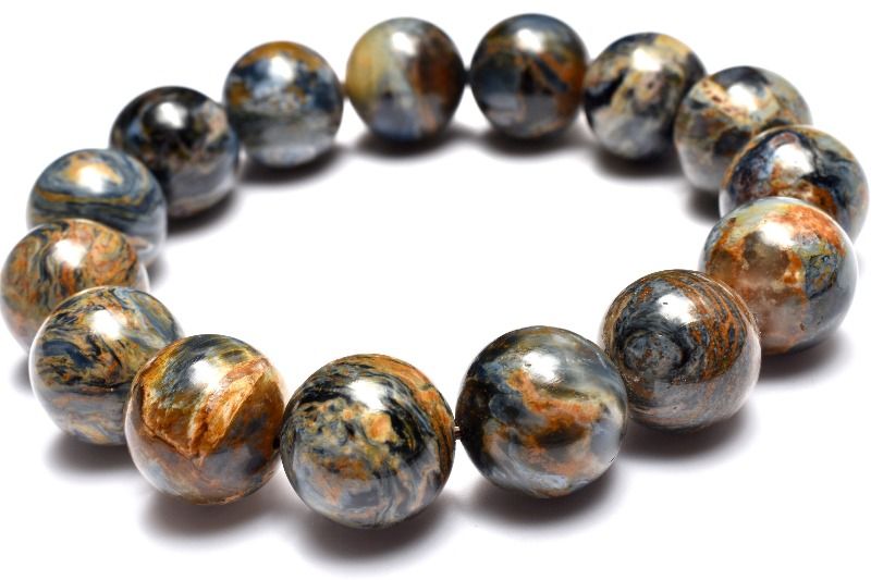 【20％OFF!】【１点物】油絵のような色彩 ピーターサイト　14mm ブレスレット アクセサリー _MC3434