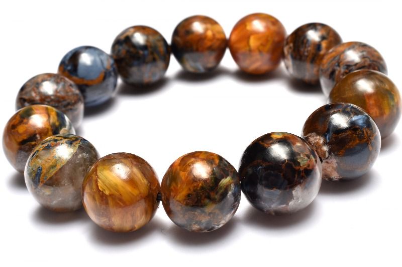 【20％OFF!】【１点物】油絵のような色彩 ピーターサイト　14-14.5mm ブレスレット アクセサリー _MC3435