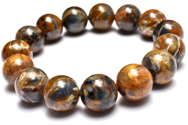 【20%OFF!】【1点物】油絵のような色彩 ピーターサイト 14.5mm ブレスレット アクセサリー _MC3436