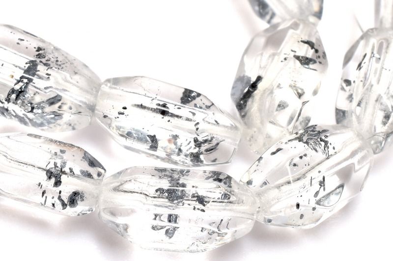 スティブナイトインクォーツ　ビーズ　2 貫通穴あり スティブナイトインクォーツ ビーズ 2 貫通穴あり スティブナイトイン