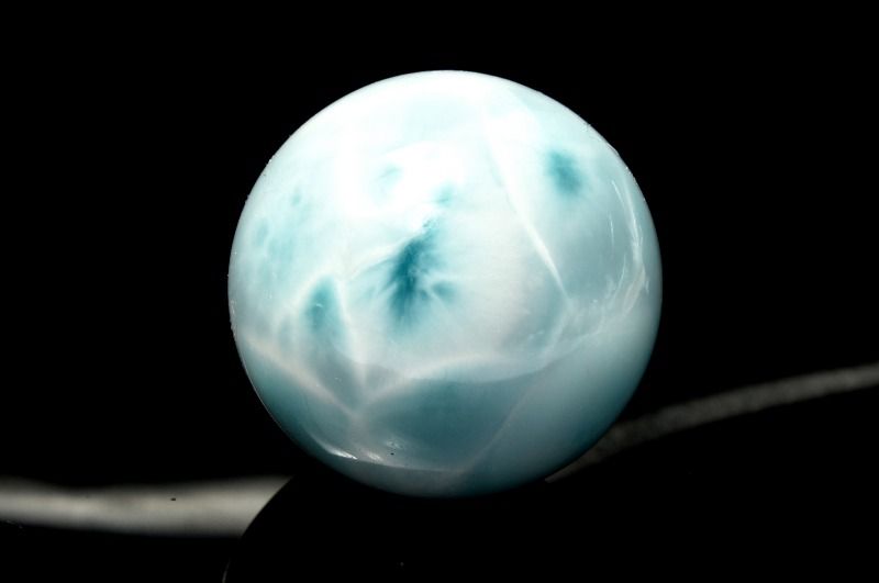 【１点物】大珠◇三大ヒーリング ラリマー　27mm　丸玉(台座付き) スフィア _CG7046【宅急便のみ】 14,985円