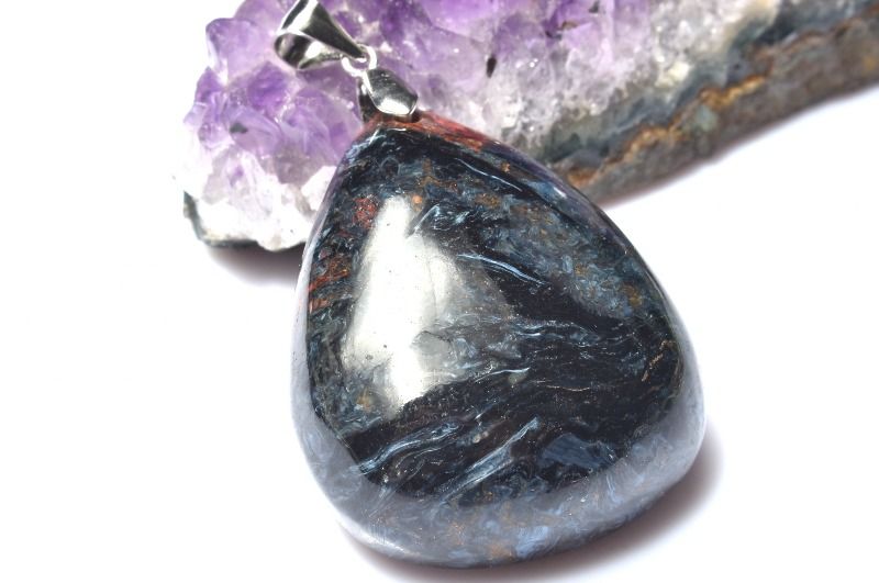 【１点物】Silver925◇美しいシャトヤンシー ブルーピーターサイト　32x26mm　ドロップ ペンダントトップ アクセサリー _PC9297 4,403円