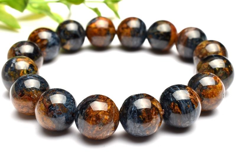 【20％OFF!】【１点物】マーブル模様 ゴールデンブルーピーターサイト　13-13.5mm ブレスレット アクセサリー _MC5245